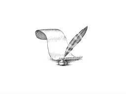 scroll & inkwell art